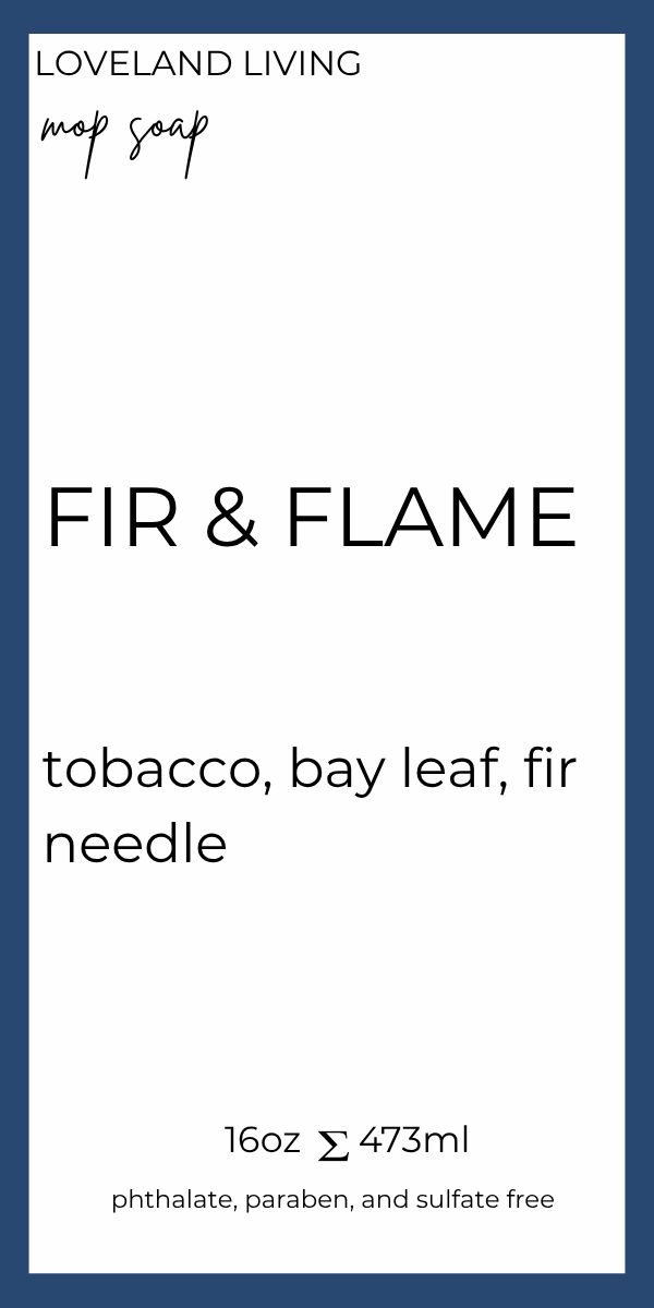 Fir and flame mop soap