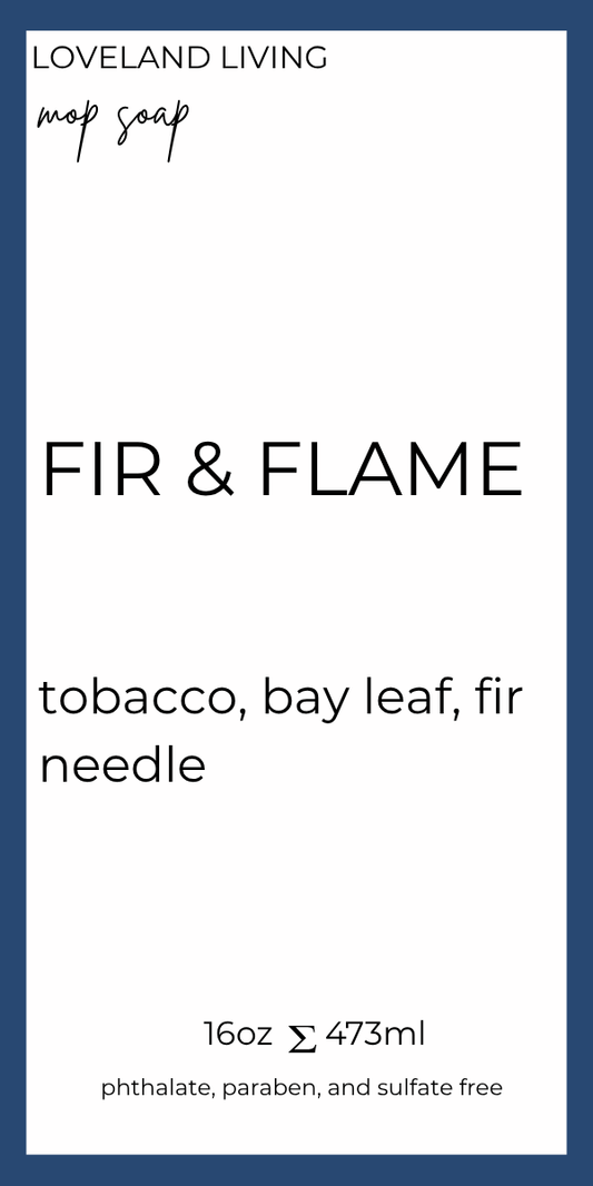 Fir and flame mop soap